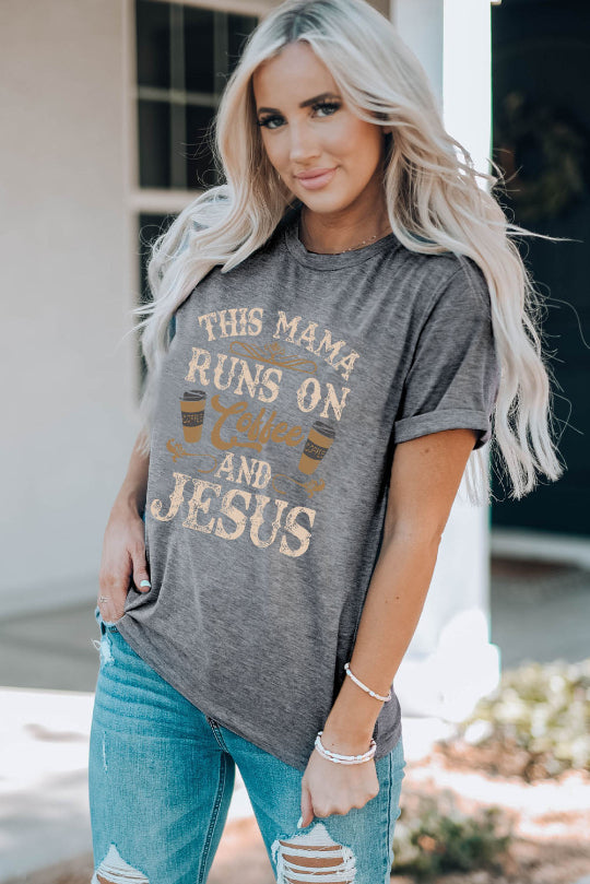 Women's Graphic Round Neck Mama T-Shirt