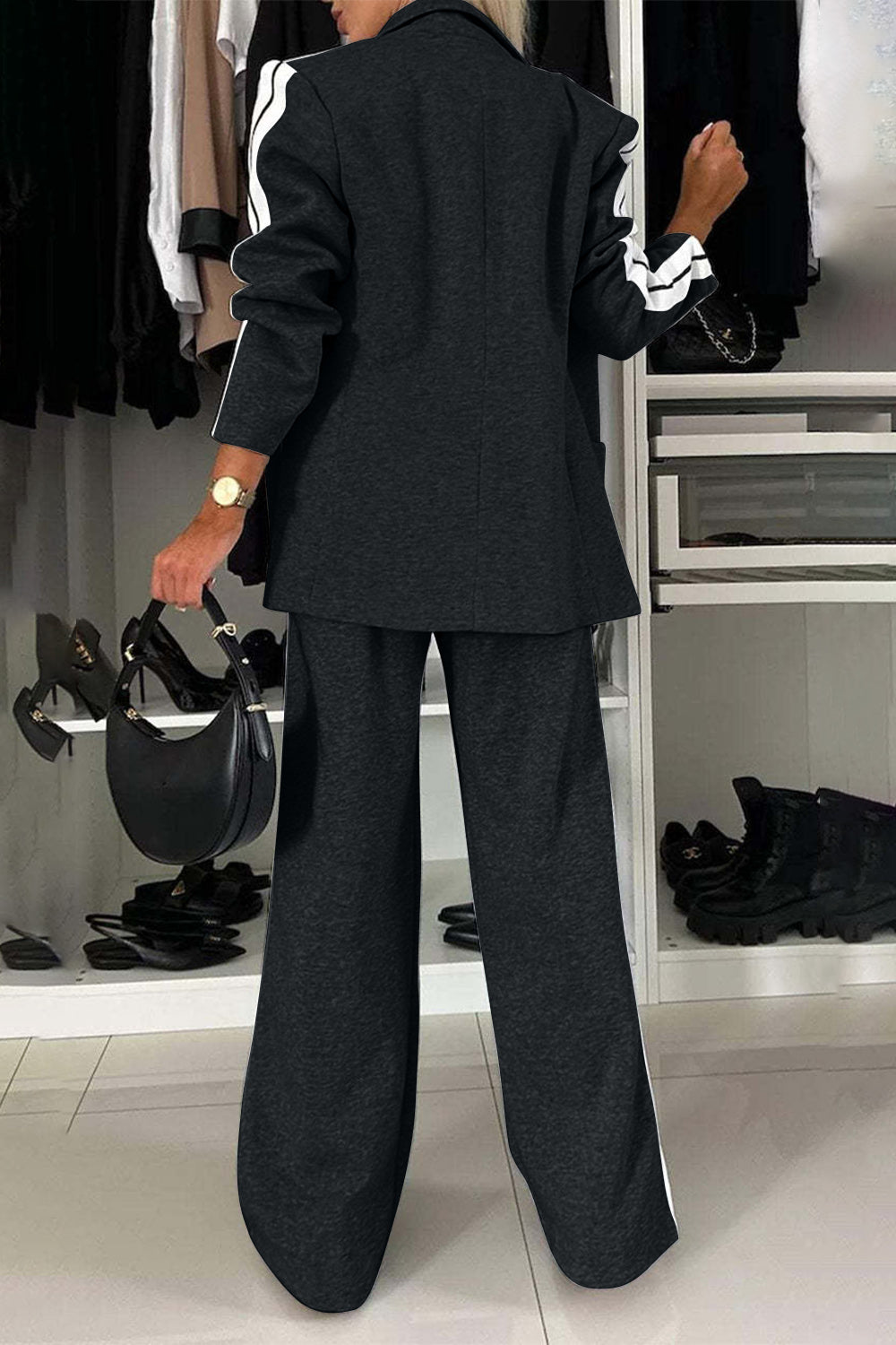 Women’s Boss Moves Contrast Two-Piece Pants Set
