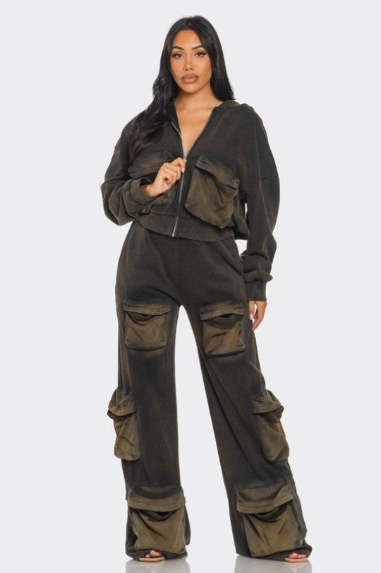 Women's Midnight Cargo Pants Set