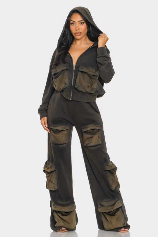 Women's Midnight Cargo Pants Set