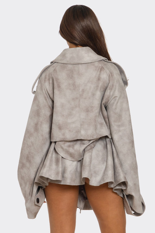 Women’s Plus Size Pretty Trench Shorts Set
