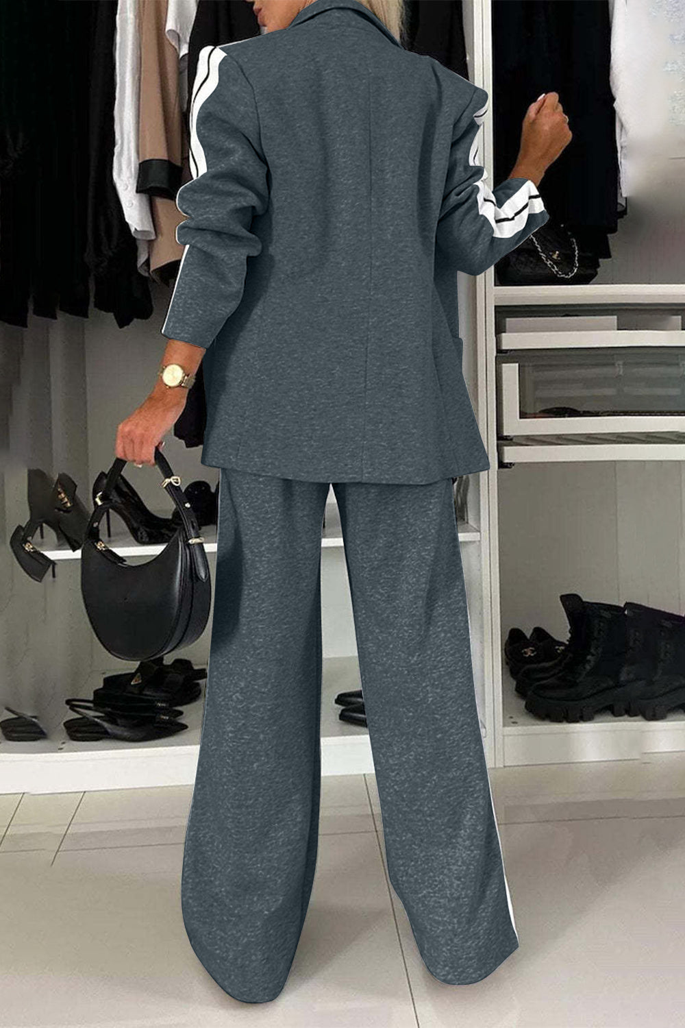 Women’s Boss Moves Contrast Two-Piece Pants Set