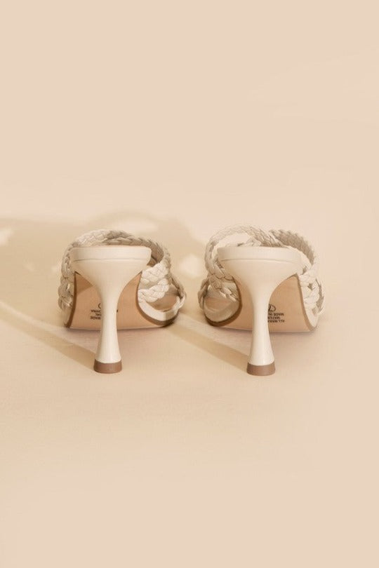 Women's Double Cross Braided Heels