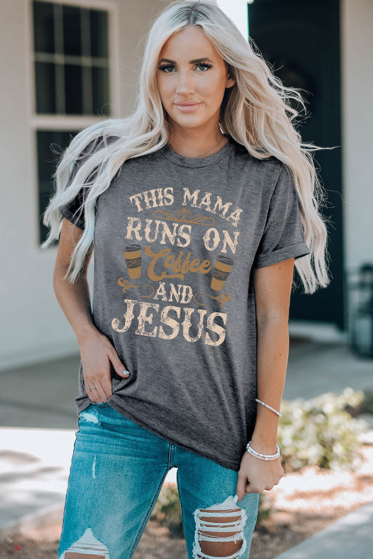 Women's Graphic Round Neck Mama T-Shirt