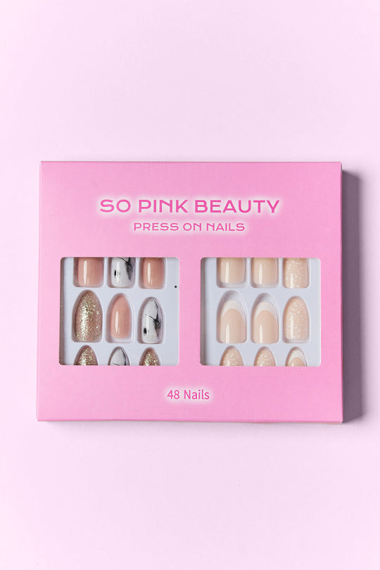 Uñas postizas SO PINK BEAUTY, 2 paquetes