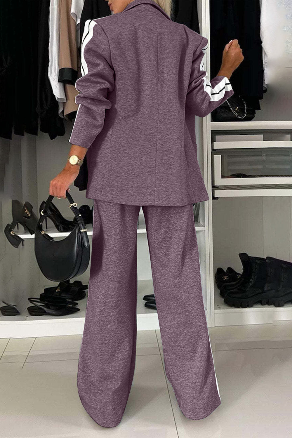 Women’s Boss Moves Contrast Two-Piece Pants Set