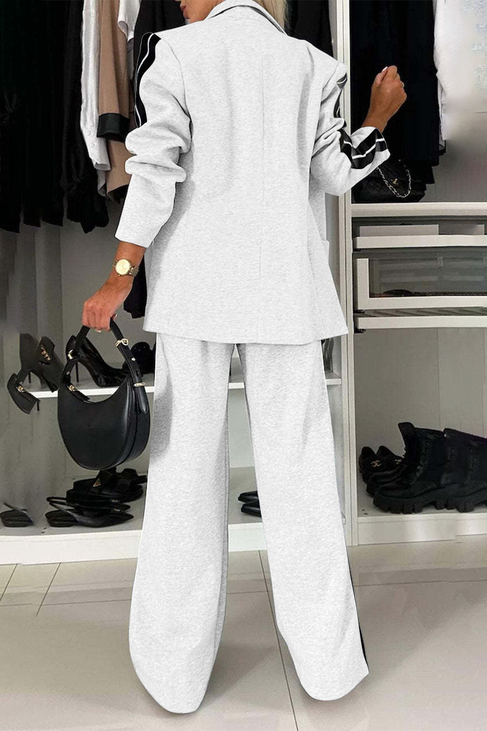 Women’s Boss Moves Contrast Two-Piece Pants Set