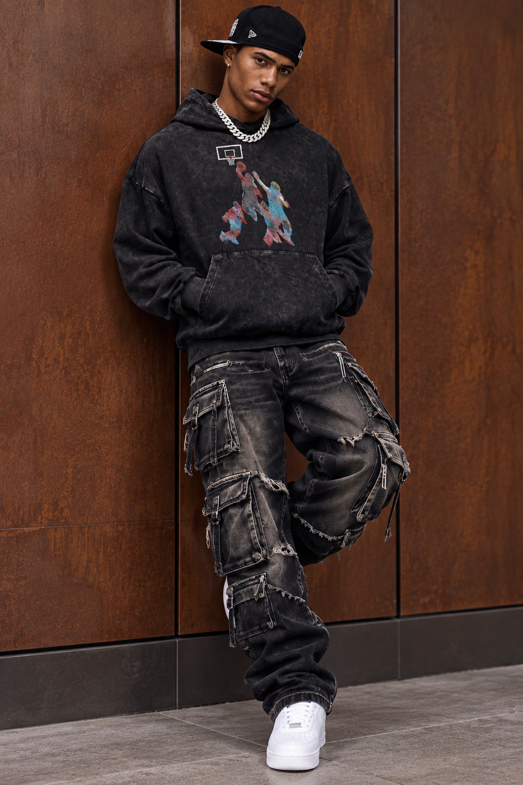 Men’s Full Court Oversized Graphic Hoodie