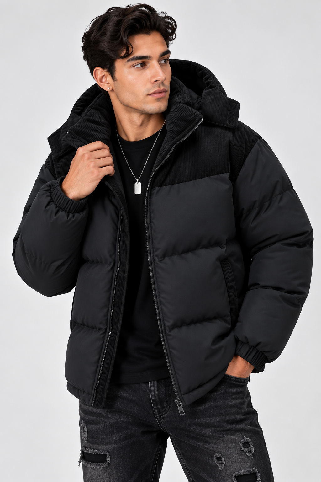 Men’s Ice Mode Colorblock Puffer Coat