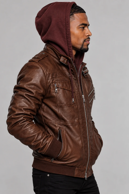 Men’s Nightshift Hooded Moto Jacket