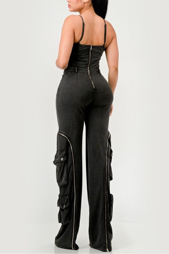 Chic Moto Biker Jumpsuit