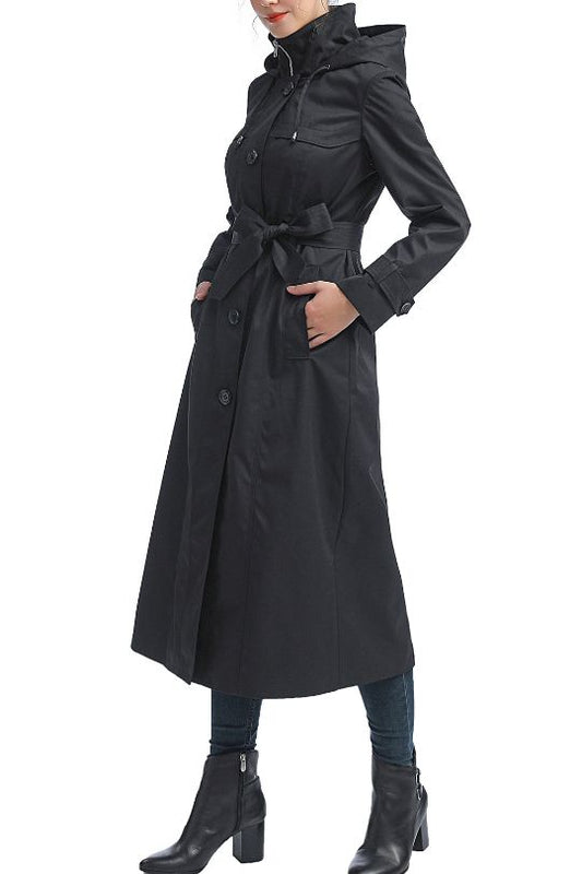Women's Posh Hooded Long Sleeve Rain Coat