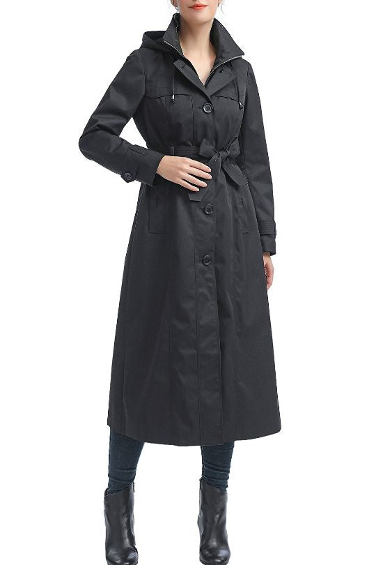 Women's Posh Hooded Long Sleeve Rain Coat