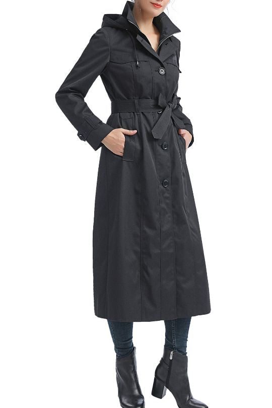 Women's Posh Hooded Long Sleeve Rain Coat