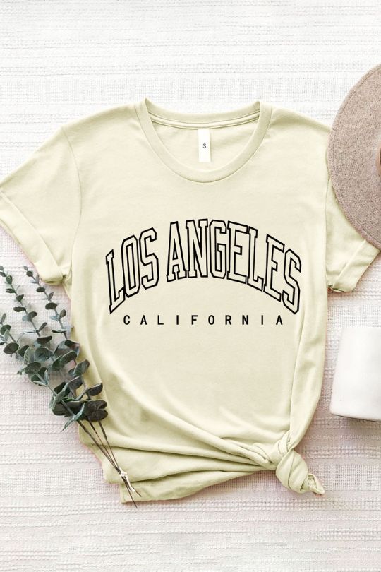 LOS ANGELES Round Neck T-Shirt