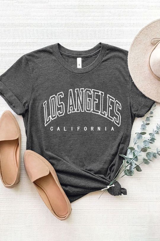 LOS ANGELES Round Neck T-Shirt