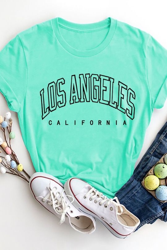 LOS ANGELES Round Neck T-Shirt