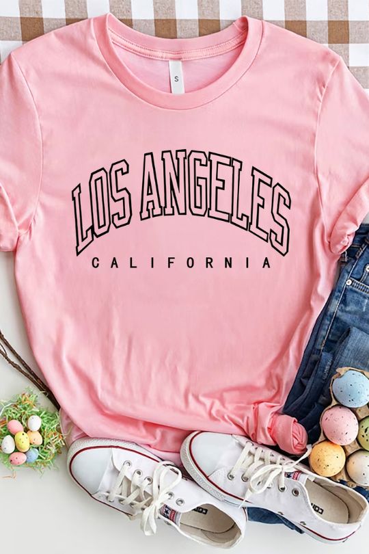 LOS ANGELES Round Neck T-Shirt