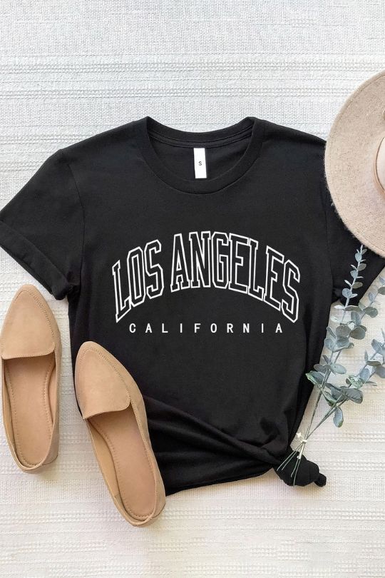 LOS ANGELES Round Neck T-Shirt