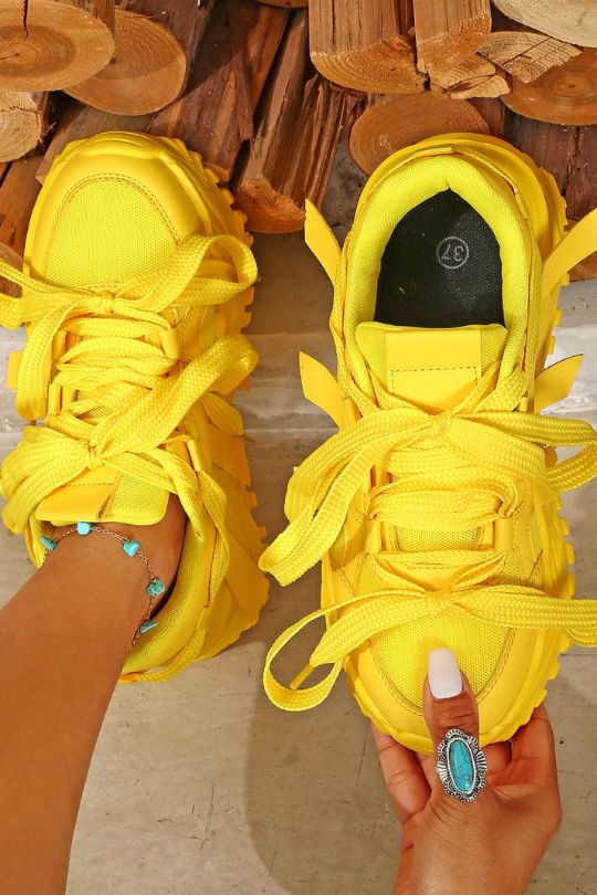 Chunky Layered Sole Low-Top Sneakers