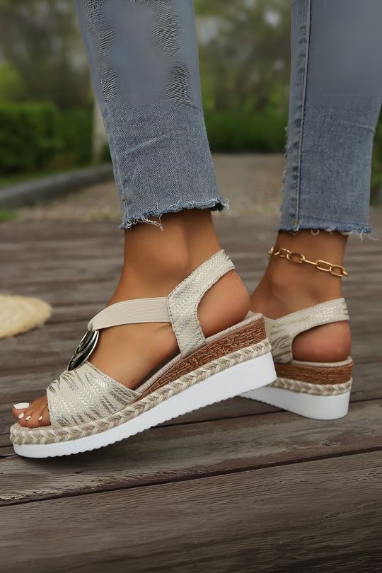 Women's Moon Ring Peep Toe Sandals