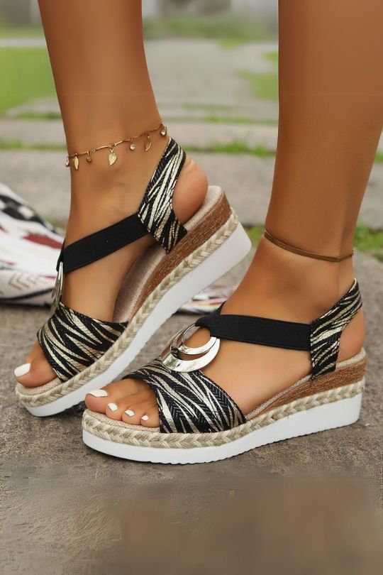 Women's Moon Ring Peep Toe Sandals