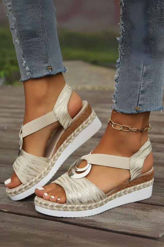 Women's Moon Ring Peep Toe Sandals