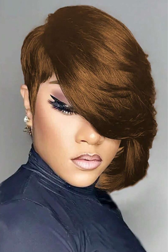 Short Brazilian Half Pixie Cut Wig