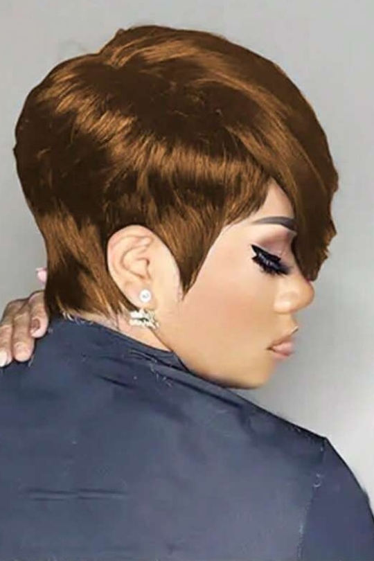Short Brazilian Half Pixie Cut Wig