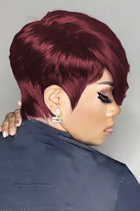 Short Brazilian Half Pixie Cut Wig