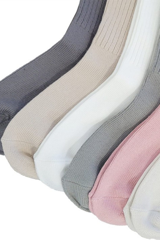 Cozy Bamboo Style Cotton Crew Socks