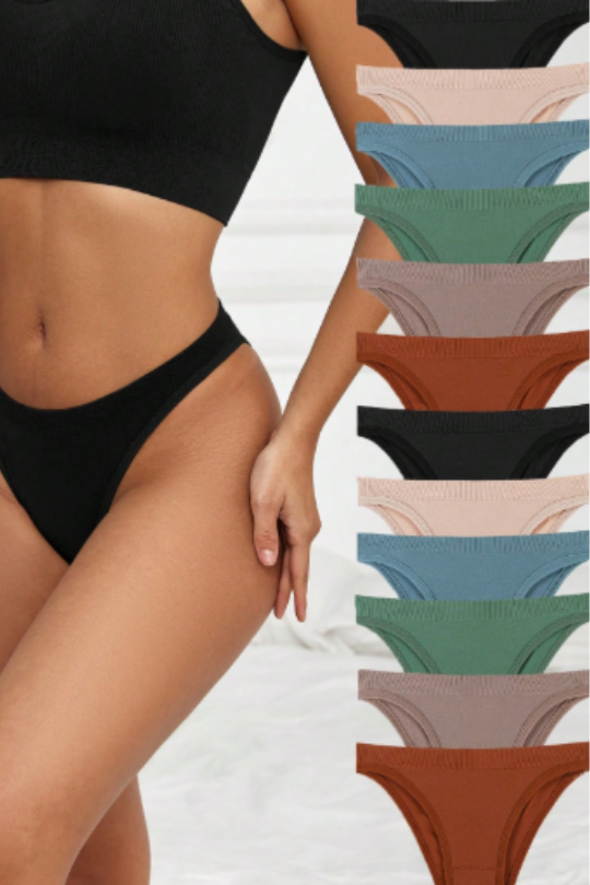 Women's 12Pcs Stretchy Panties Briefs