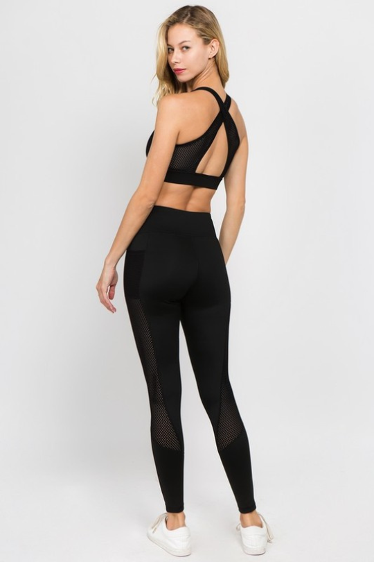 Women's Sporty Mesh 3-Pocket Leggings