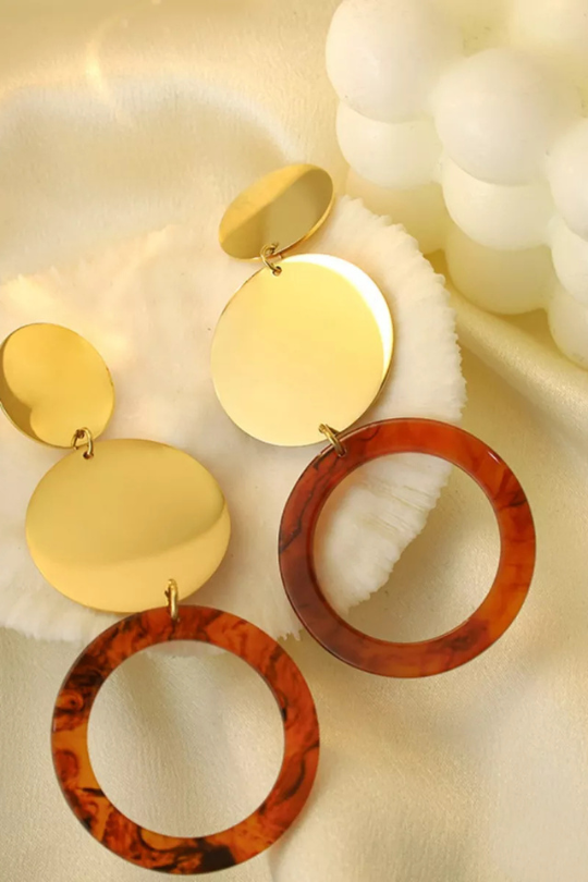 Women's 18K Gold-Plated Orbit Dangle Earrings