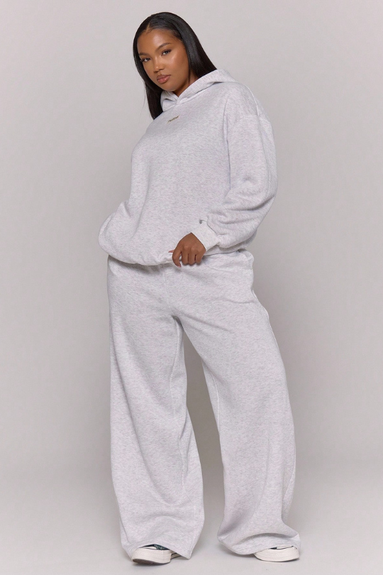 Pantalones deportivos básicos de pierna ancha para mujer, talla grande