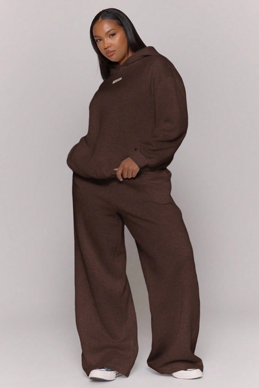 Women's Plus Size Basic Wide Leg Tracksuit Joggers