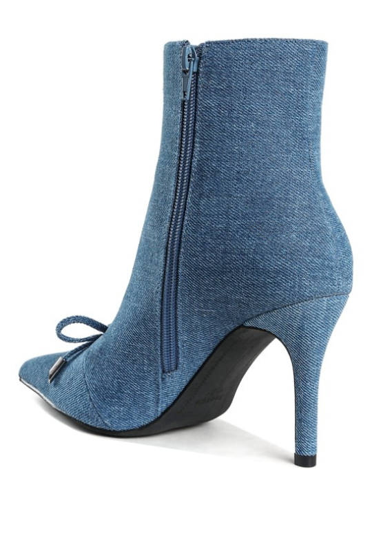 Nina Shaw Denim Stiletto Boots