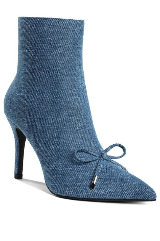 Nina Shaw Denim Stiletto Boots