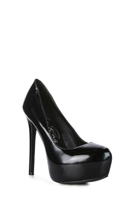 Sandalia de tacón alto de aguja de PU patentada PISMIS