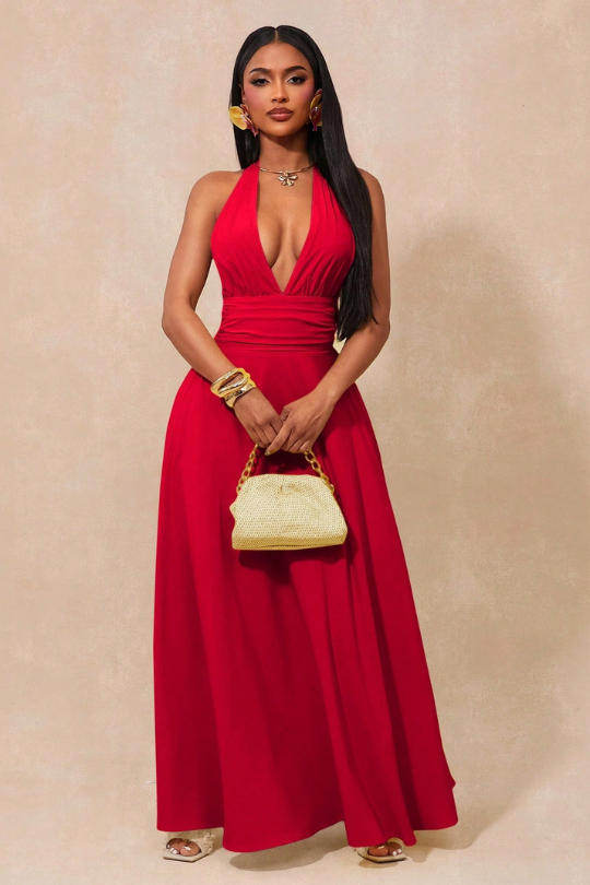 Women's Backless Flowing Princess Dress
