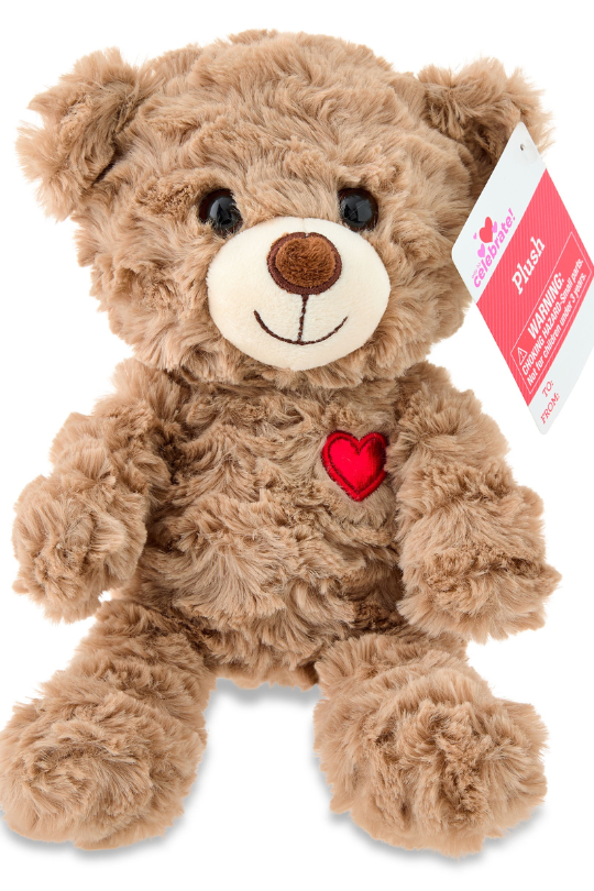 Valentine's Day Small Brown Plush Bear