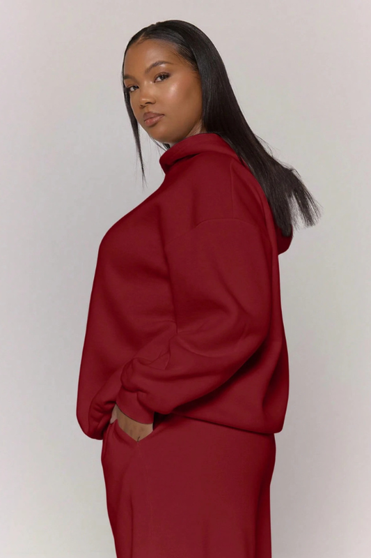 Women's Straight Oversized Long Sleeve Hoodie