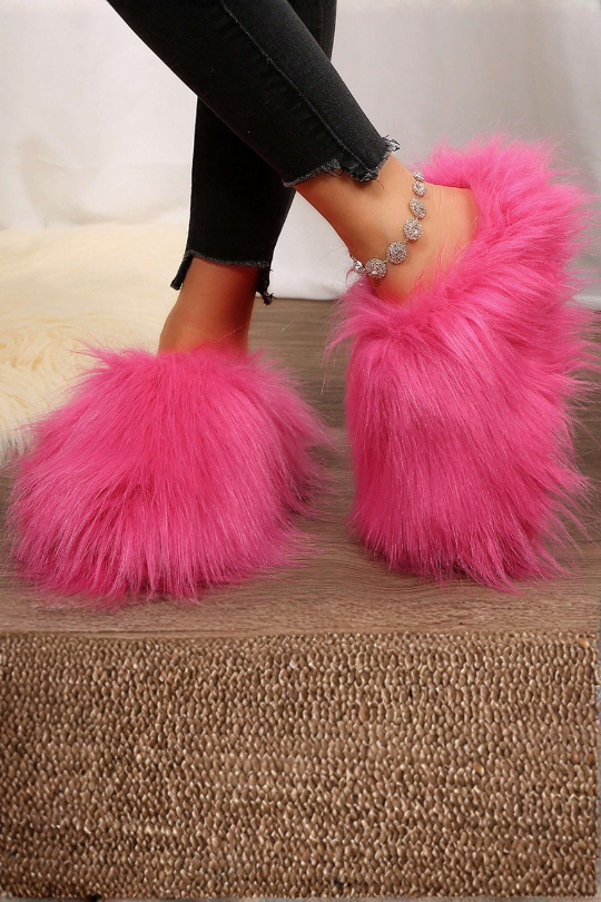 Women's Soft & Cozy Faux Fur Bedroom Slippers