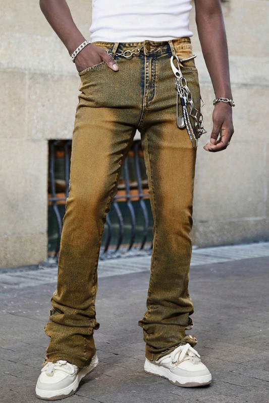 Men's Stacked Flare Skinny Jeans