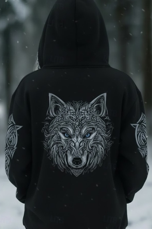 Women's She Wolf Graphic Pullover Hoodie