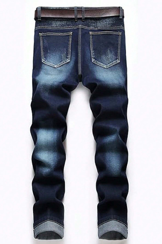 Men’s Ribbed Distressed Skinny Jeans