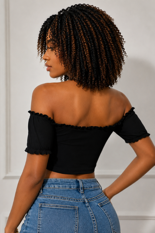 Women’s Pretty in Bloom Off-Shoulder Crop Top