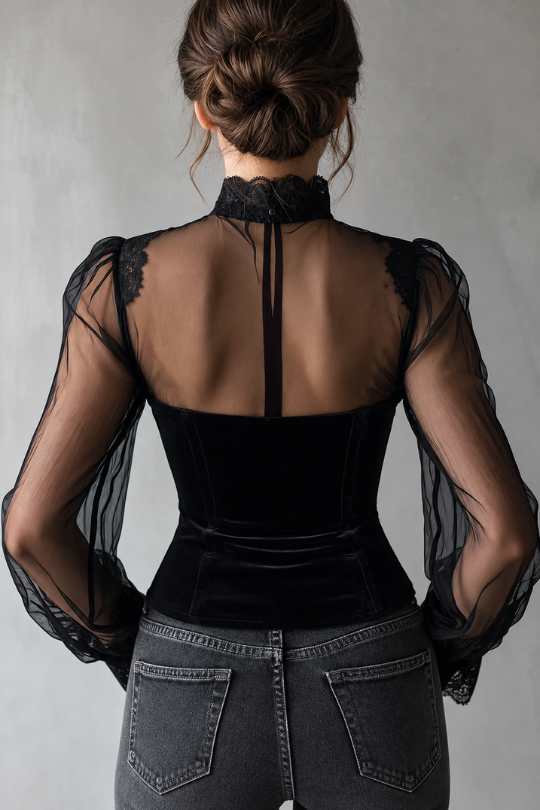 Women’s Midnight Spell Lace Blouse