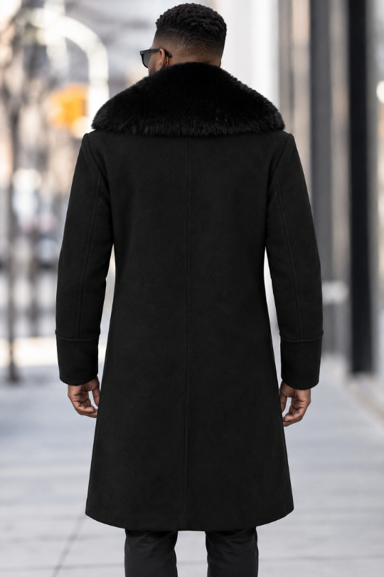 Men’s Frostline Shearling Collar Overcoat