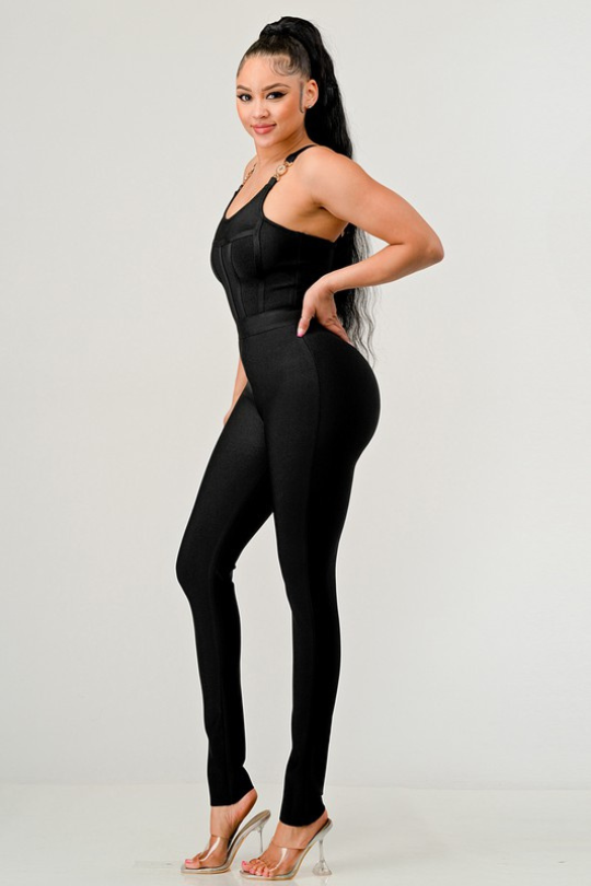 Women's Sleeveless Stretch Bandage Jumpsuit